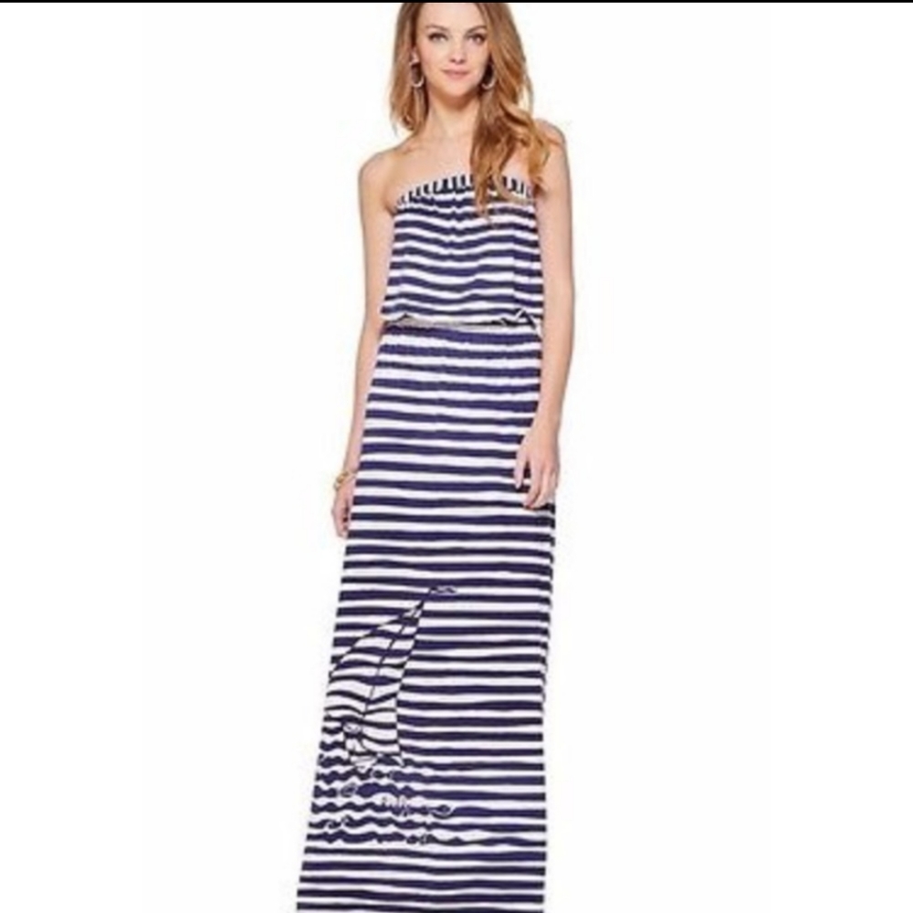 Lilly Pulitzer Nautical Print Maxi Dress